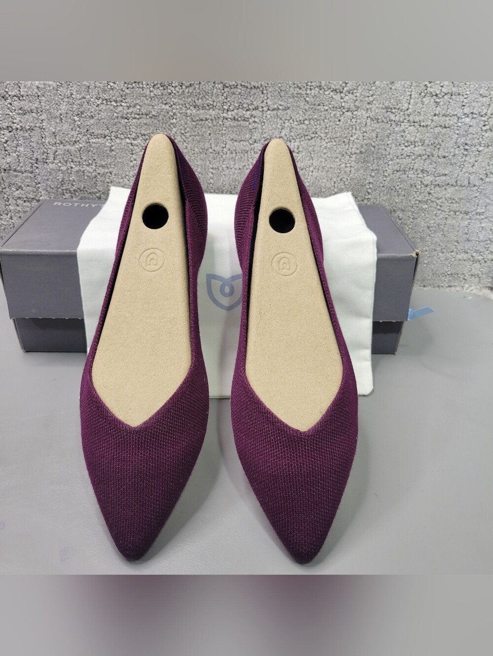 ROTHY'S The Merino Aubergine Pointed Shoes Women's Size US 7, 9.5, 11.5 RETIRED - Picture 9 of 10